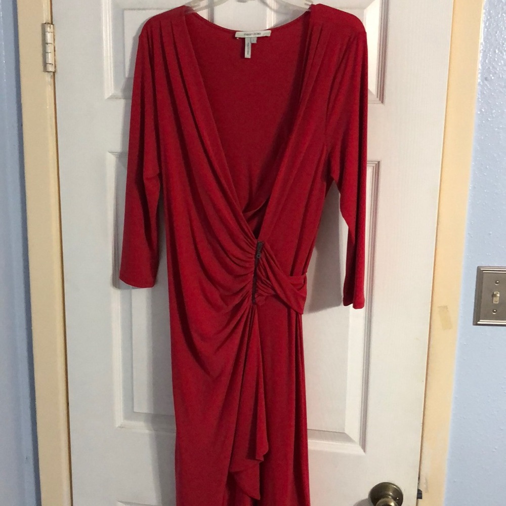 Peach Wrap Dress